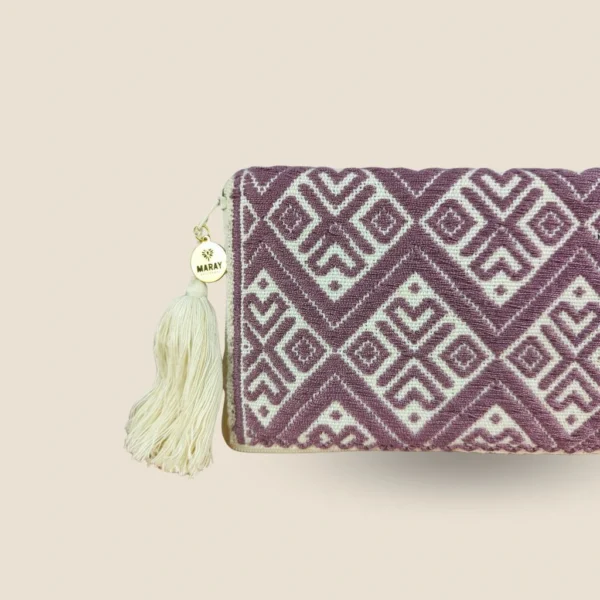cartera artesanal gris