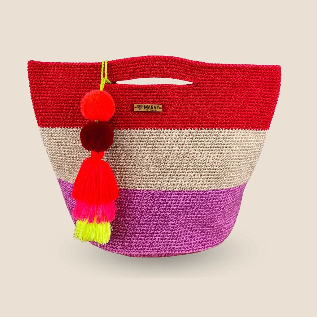 bolso canasto de 3 colores