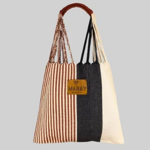 bolsa de telar de rayas