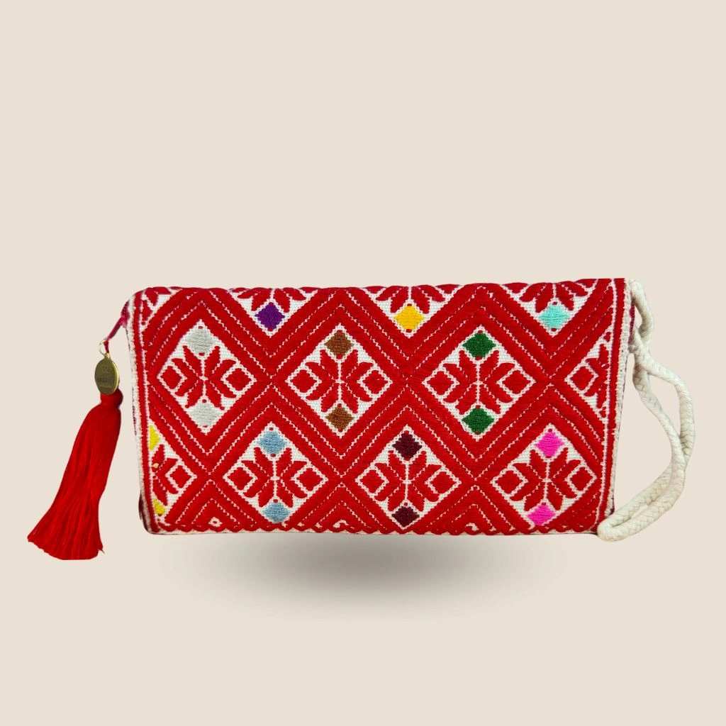 cartera colorida handmade