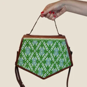 Bolsa de piel verde