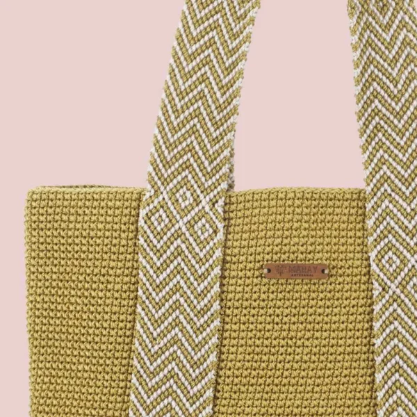 Bolsa tote tejida