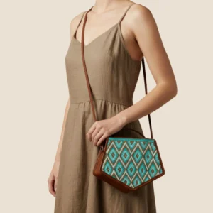 Bolsa de telar con piel