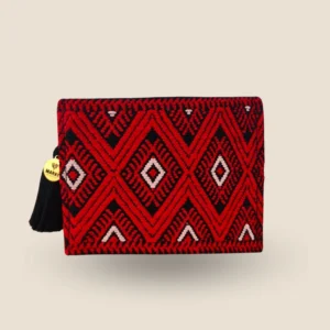 cartera dama roja y negra