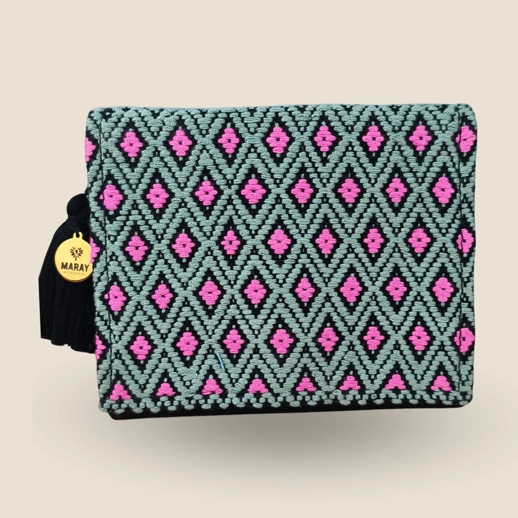 cartera de mujer tamaño chico de telar