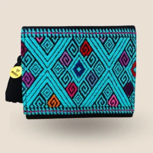 cartera pequeña tonos azules
