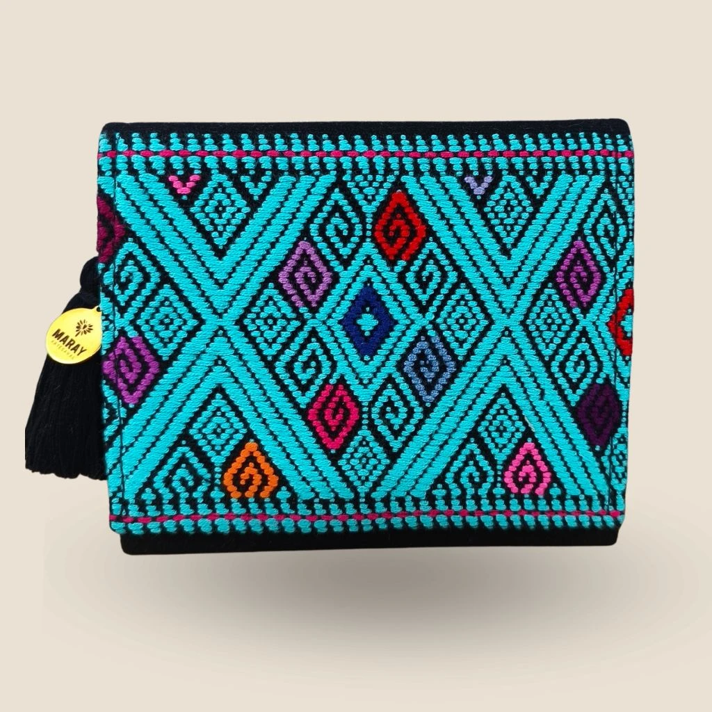 cartera pequeña tonos azules