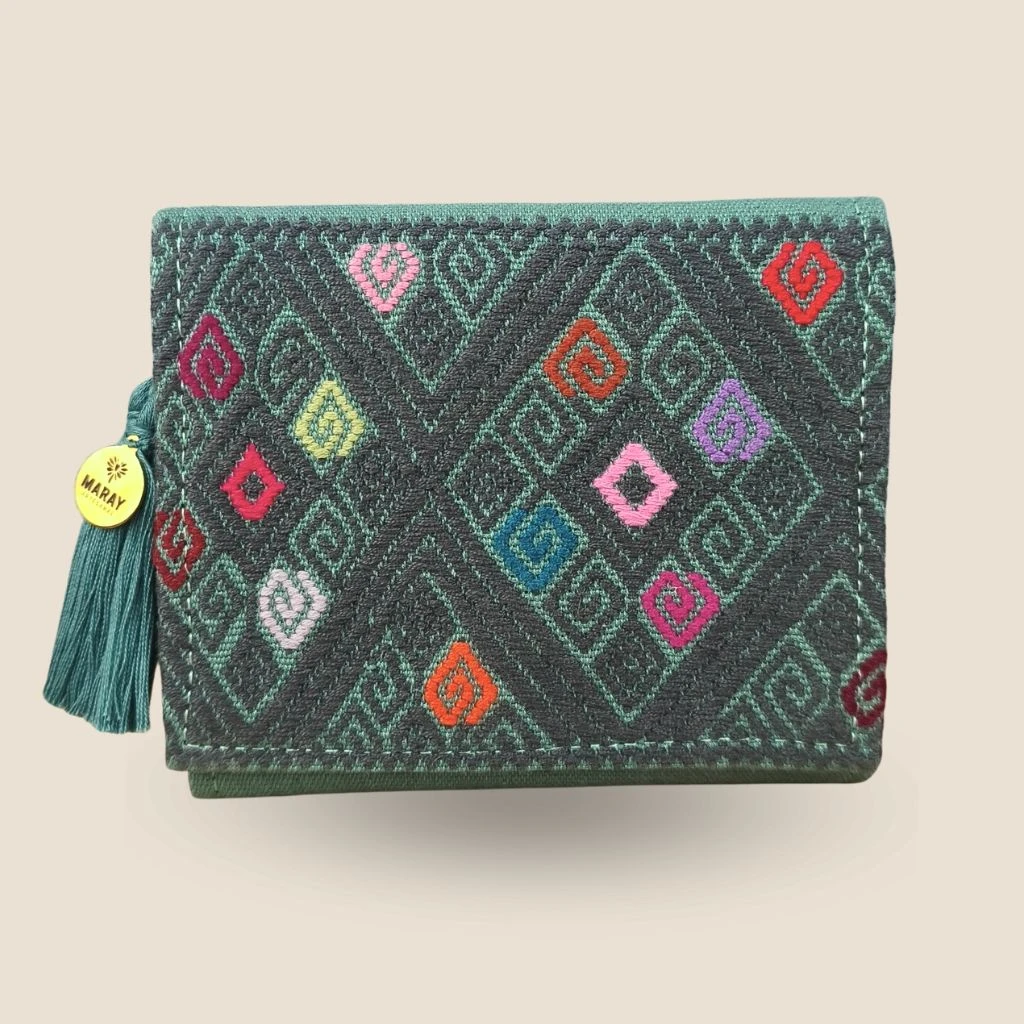 cartera pequeña verde de dama