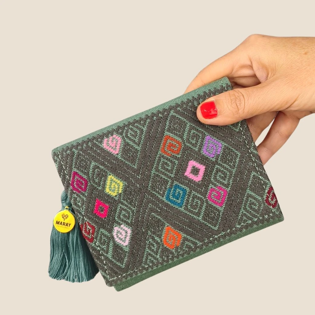 cartera tonos verdes para mujer