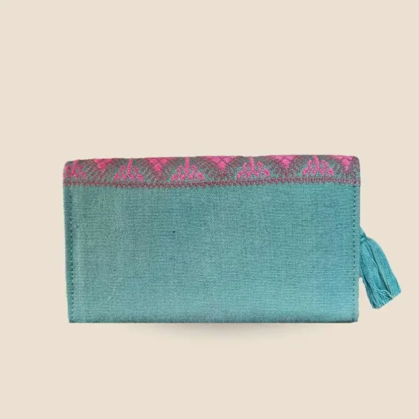 Cartera aguamarina