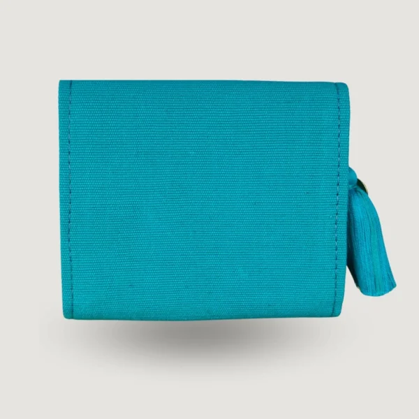 cartera azul de mujer