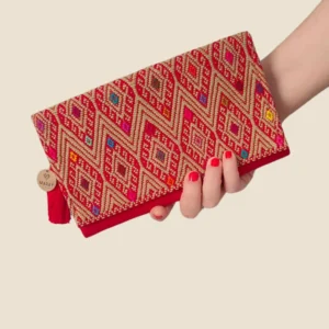 Cartera clutch roja