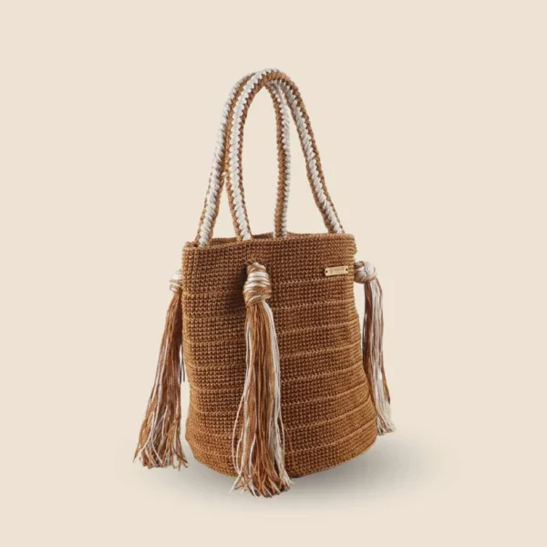 Bolsa tejida caramelo