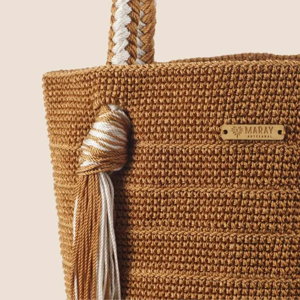 Bolsa tejida caramelo