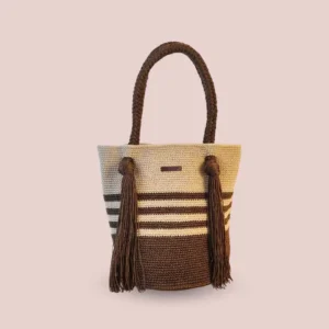 Bolsa tejida marron