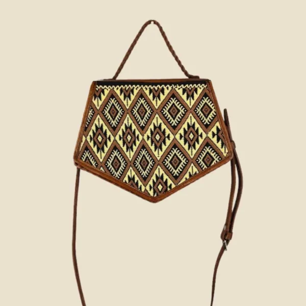 Bandolera piel amarillo mantequilla