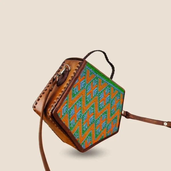 bolsa de piel colores verdes