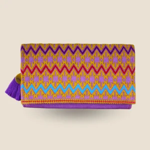 cartera clutch morada
