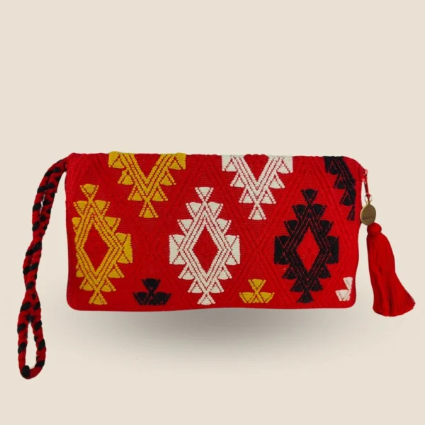 cartera mediana roja