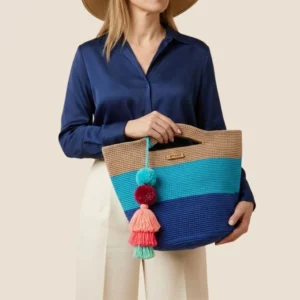 Bolso capazo azul