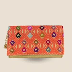 cartera clutch coral