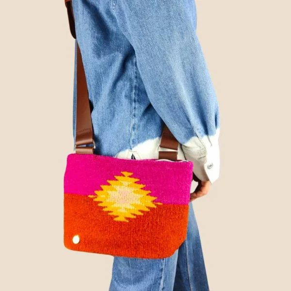 Bolsa lana bicolor