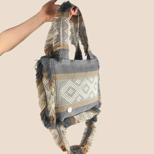 Bolsa telar gris