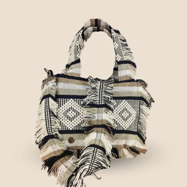 Bolsa bandolera telar rayas