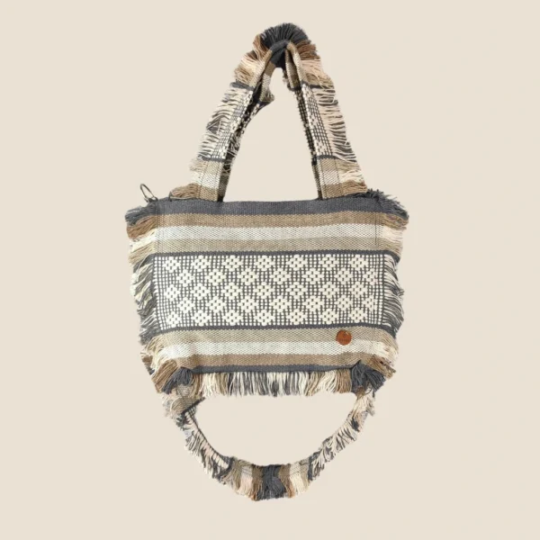 bolsa telar gris