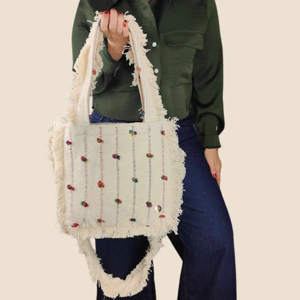 Bolsa telar hueso
