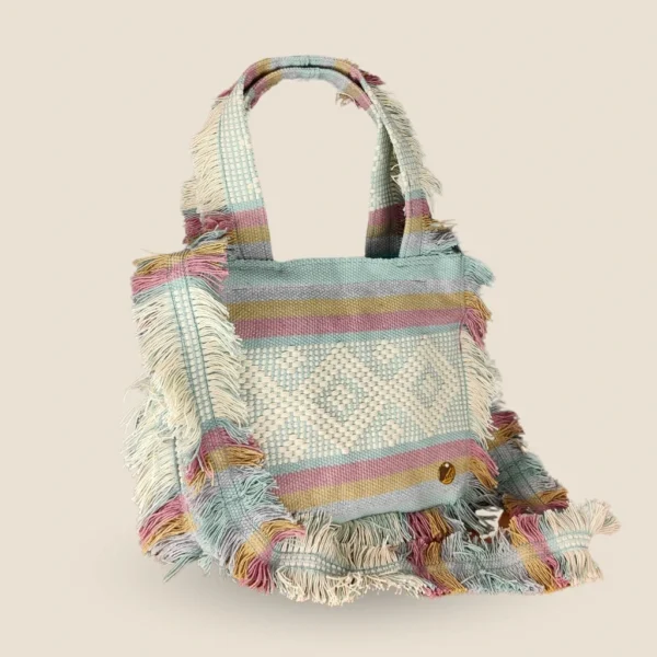 bolsa de telar menta multicolor