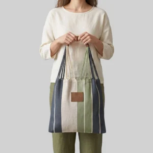 bolsa de telar tonos verdes