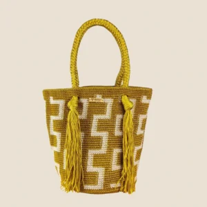 Bolsa Deia Greca Ocre