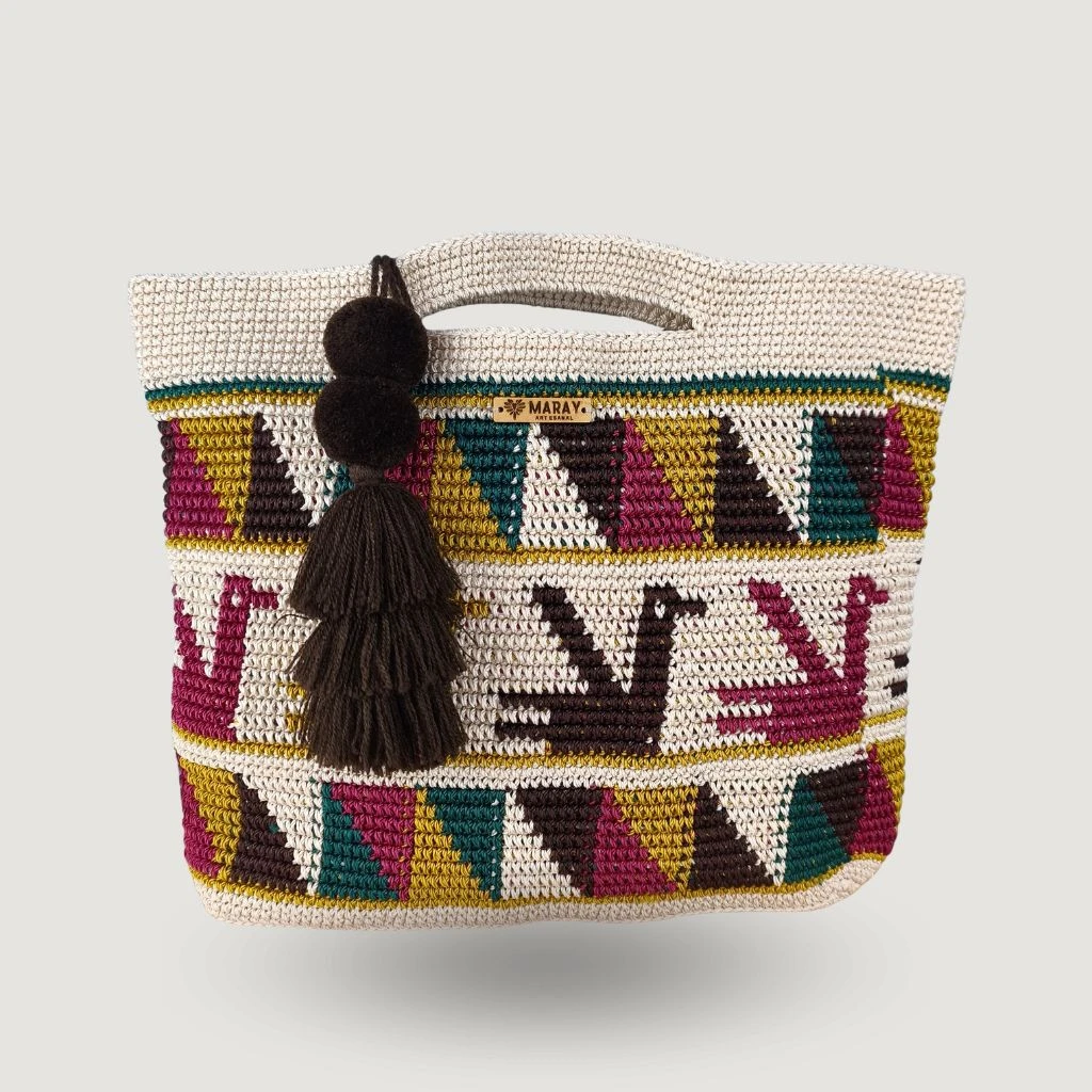 bolsa para playa tejida