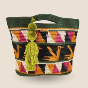 bolsa tejida eclectica verde