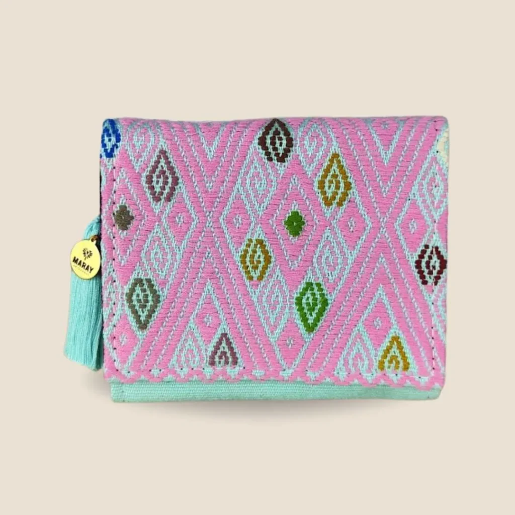 Cartera artesanal turquesa
