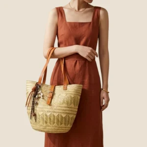 bolsa de palma crema