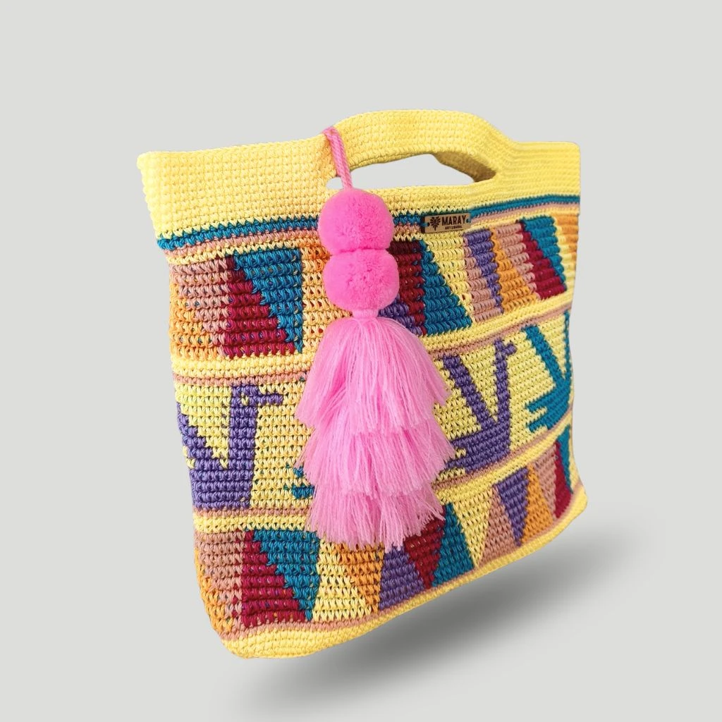 capazo bolsa amarilla